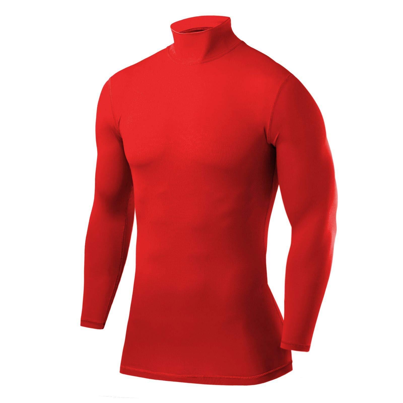 POWERLAYER Heren compressie basislaag met lange mouwen - Mock hals