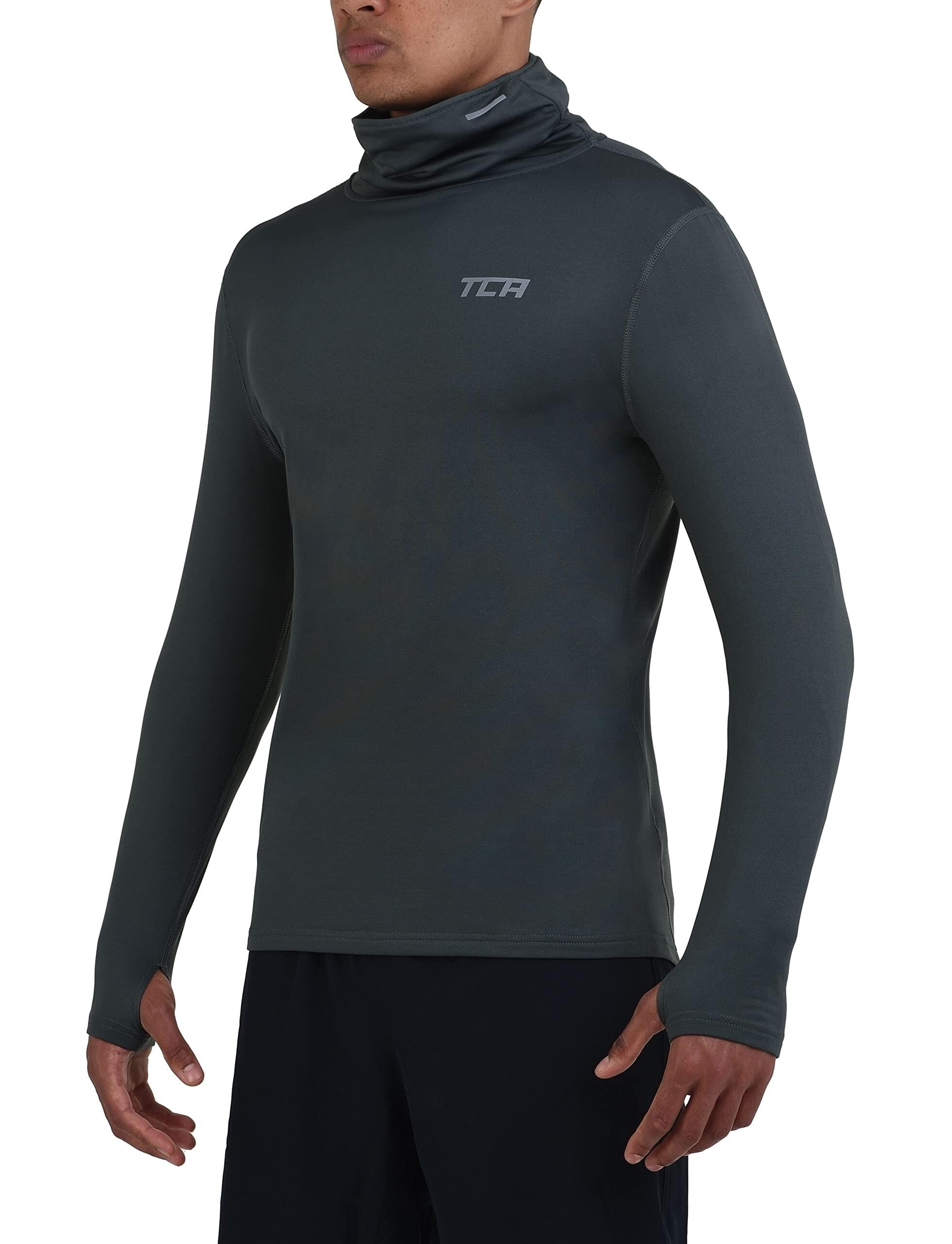 TCA Men’s Thermal Funnel Neck Top - Darkest Spruce