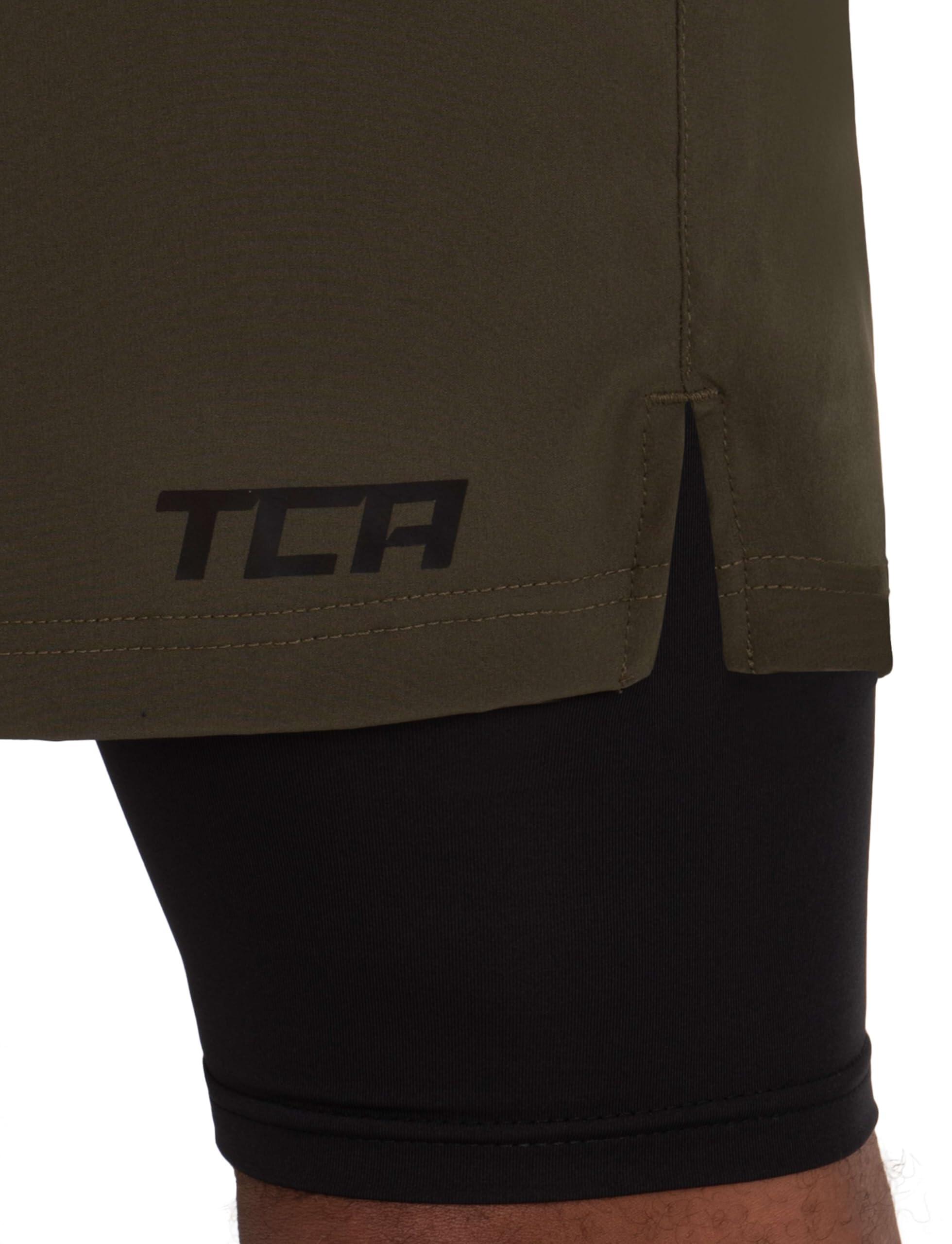 Men's Ultra 2-in-1 Running Shorts with Key Pocket - Forest Night 3/6