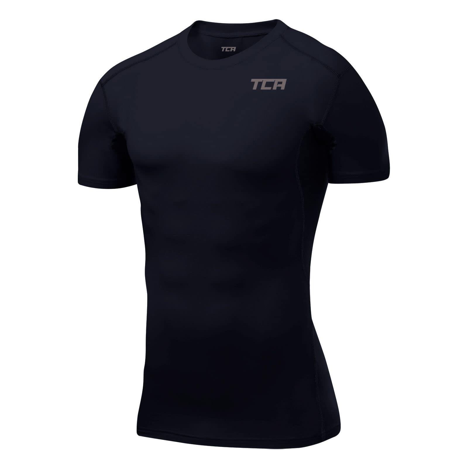 TCA Herren HyperFusion, schnelltrocknendes Sportshirt mit Kompressionspassform