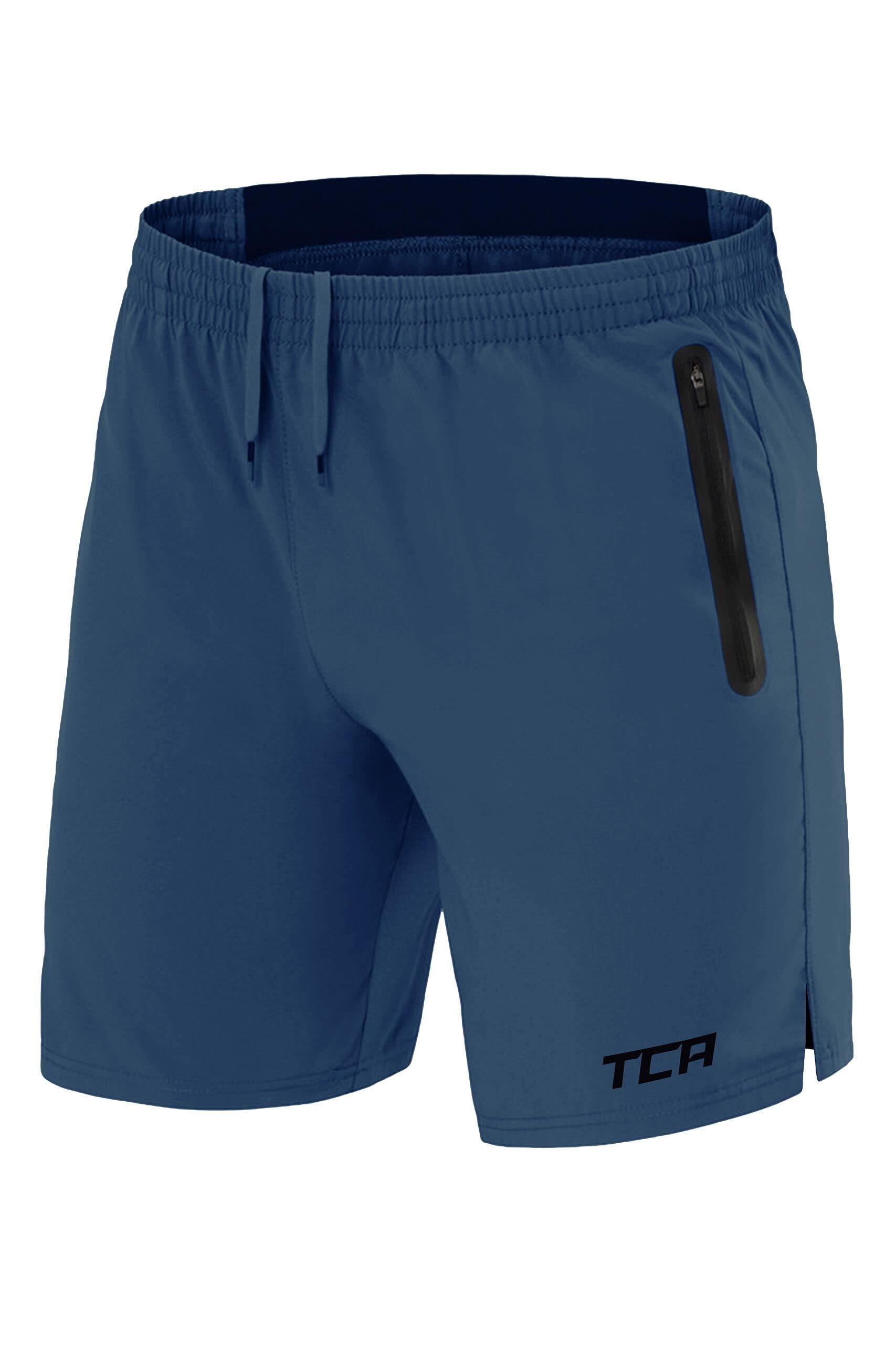 TCA Boys' Elite Tech Lightweight Running Shorts with Zip Pockets - Iron Blue
