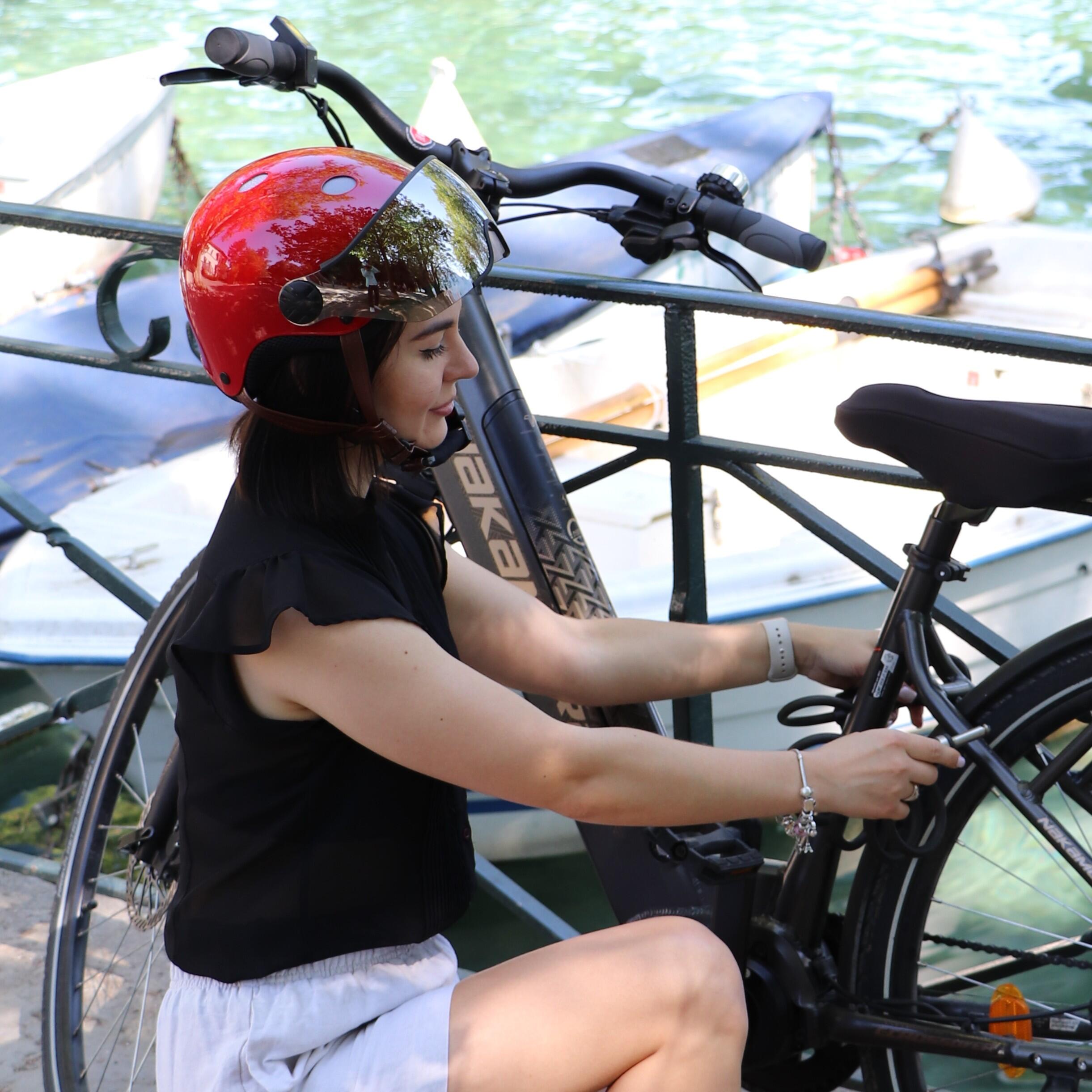 CASQUE VELO CITY Color visière CHERRY 4/6