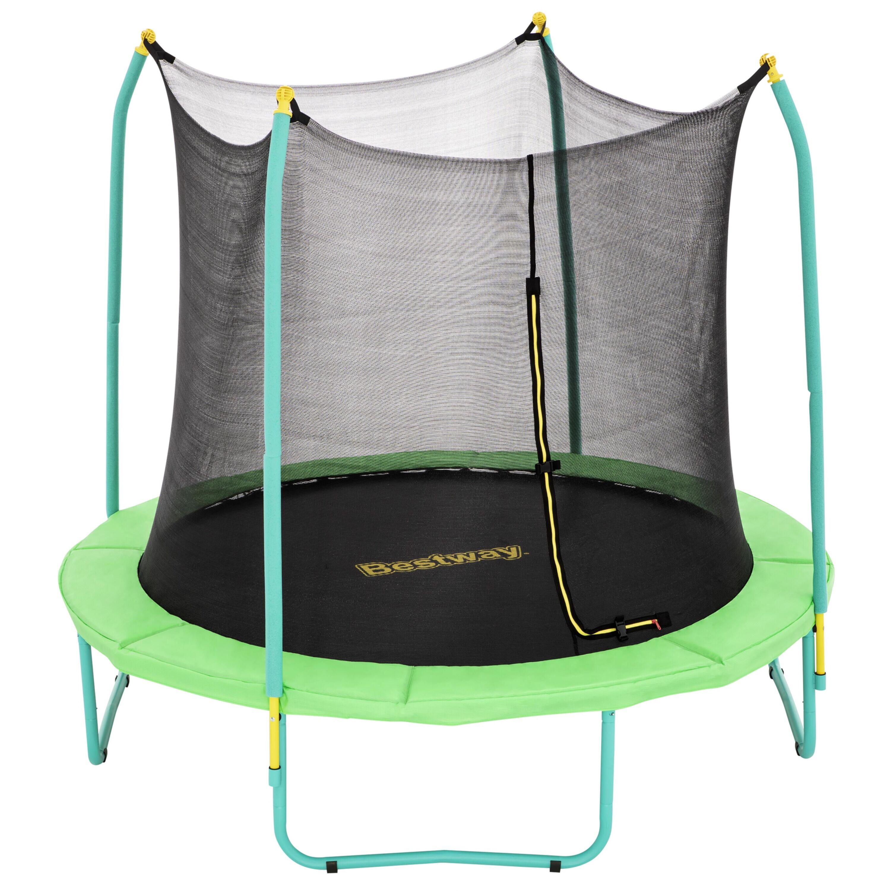 BESTWAY Cama Elástica Infantil com Rede de Segurança Bestway 244 x 220 cm