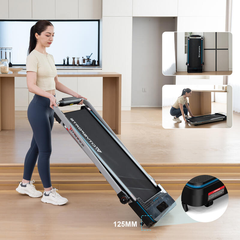 Składana bieżnia o nachyleniu 7,7%, 1400 W, WP3, 1-12 km/h, APP, Bluetooth