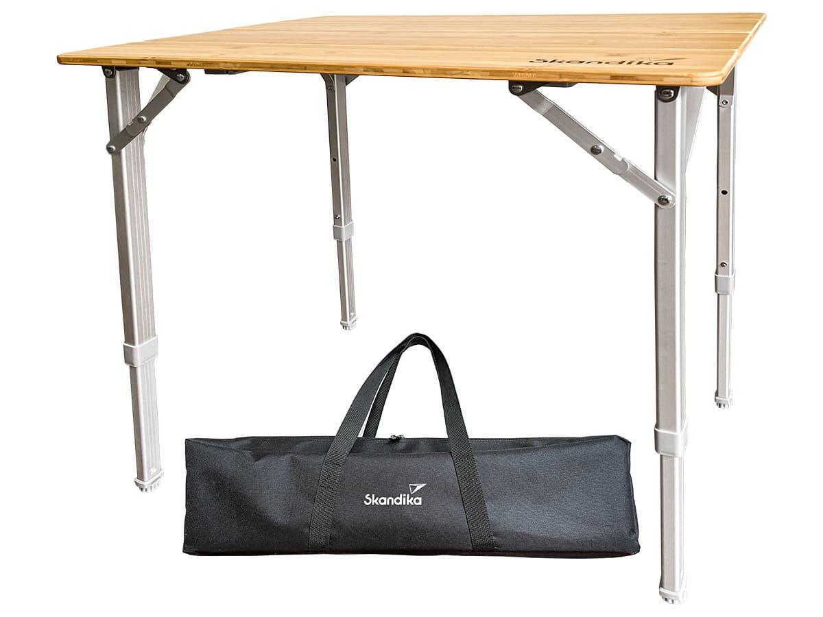 SKANDIKA Opvouwbare kampeertafel van bamboe en aluminium Tolja - 65x50 cm