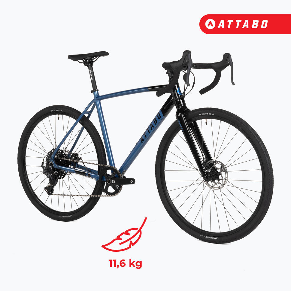Rower gravelowy ATTABO GRADO 2.0 niebieski Aluminiowa rama 10 przełożeń