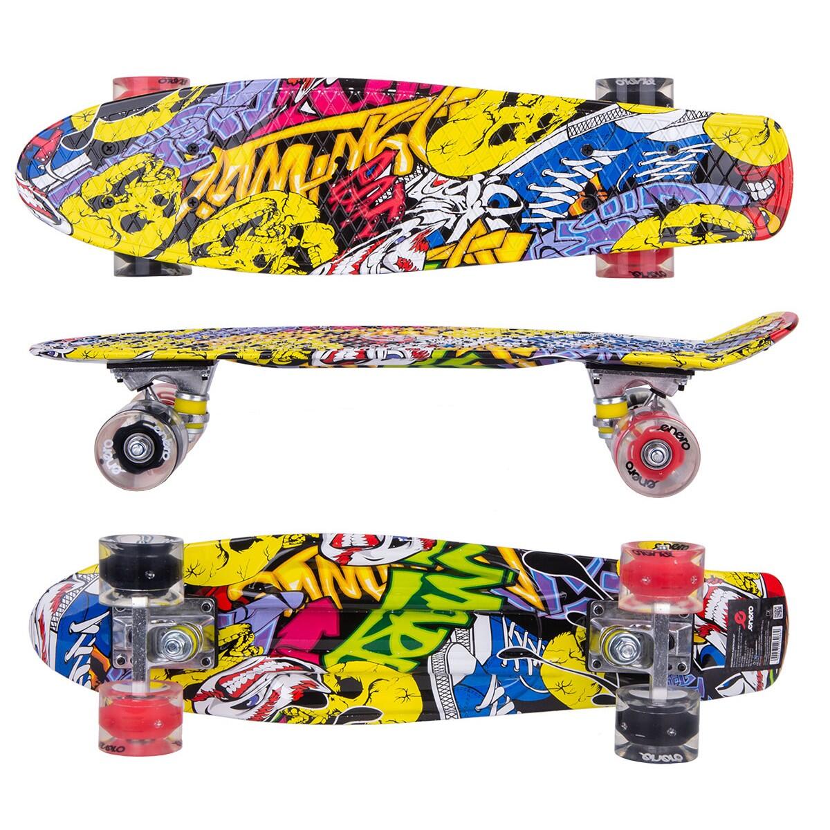 ENERO Plastik-Skateboard-Graffiti LED