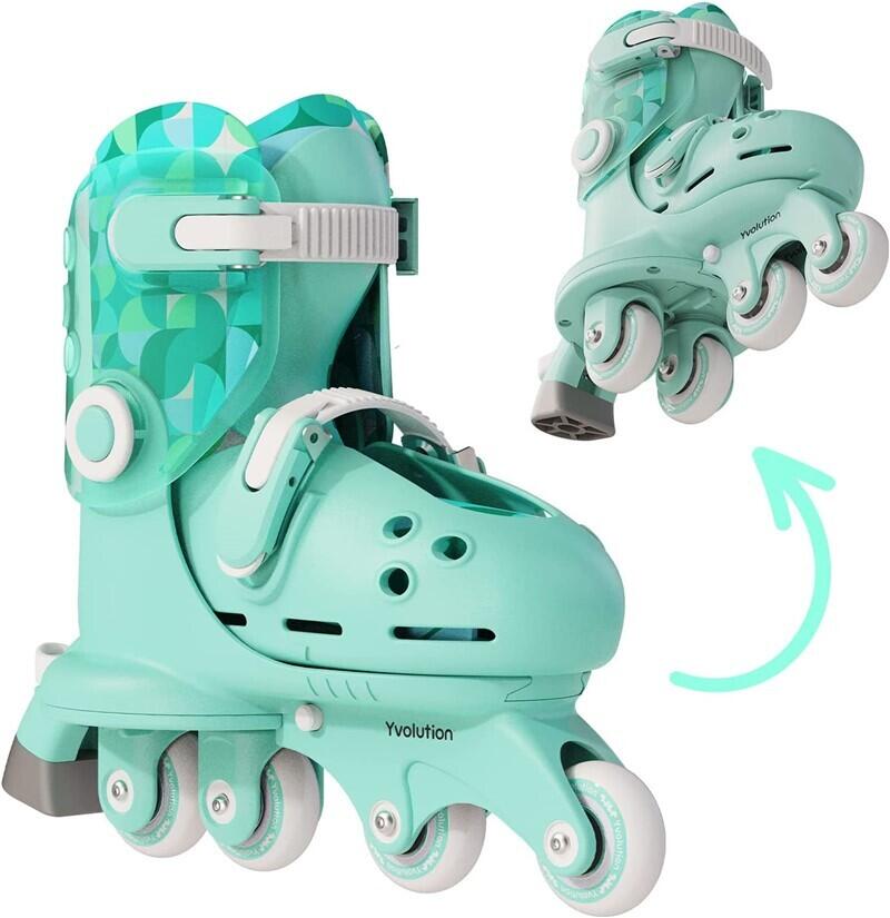 PATINS EVOLUCIONÁRIOS TWISTA T.30-34 PARA CRIANÇAS YVOLUTION VERDE 5/8