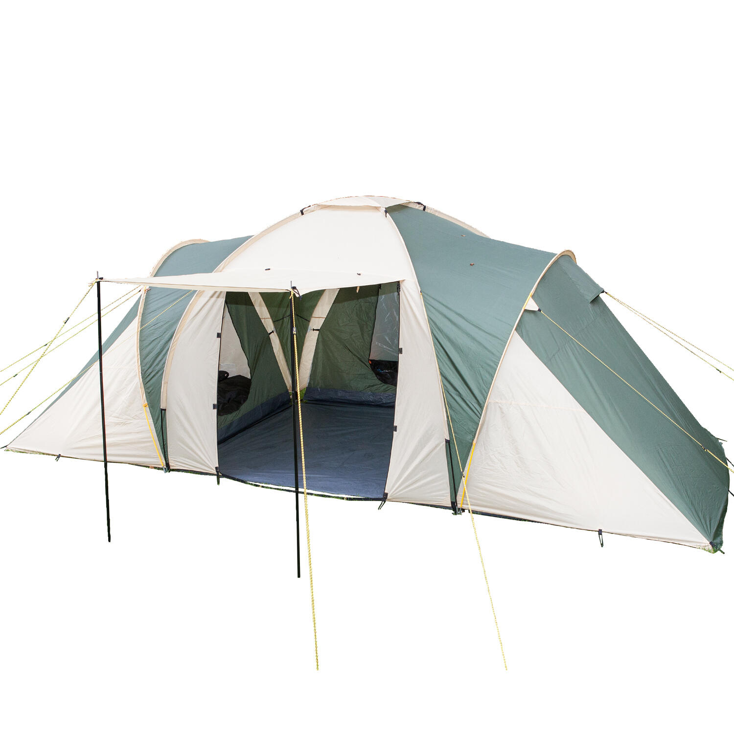 Skandika - Tente Familiale Dôme Camping Daytona 6 - 6 Personnes - 530x370 Cm - 3 Cabines - Tente - Vert - 6 Places - Decathlon