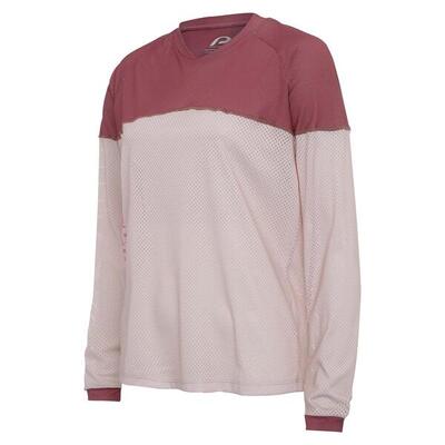 Mtb shirt met lange mouwen - dames - p-mighty lady - donkerroze
