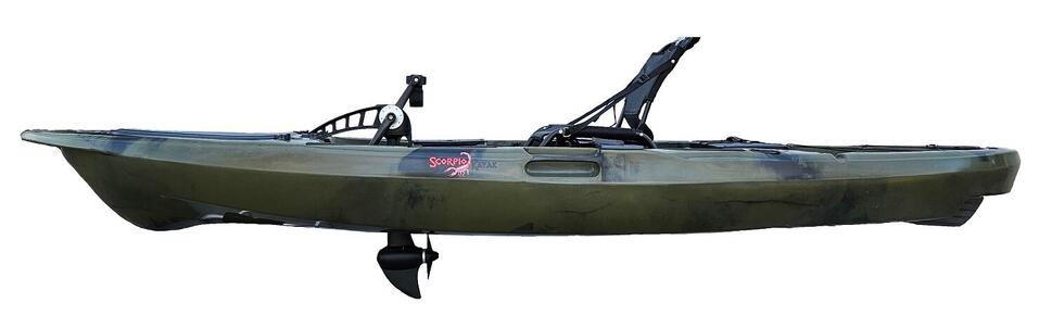 Kajak wędkarski z napędem nożnym Scorpio Pedal Fish 12 Pro