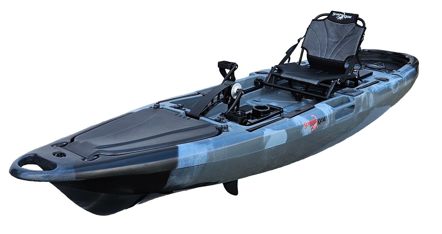Kajak wędkarski z napędem nożnym Scorpio Pedal Fish 12 Pro