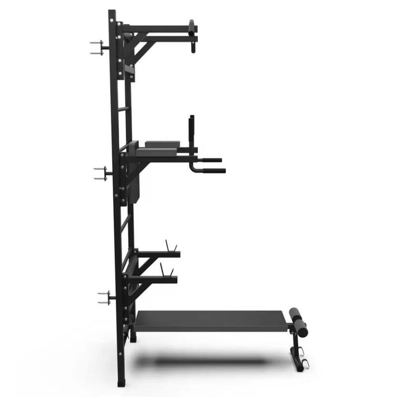 Adulți Fitness Spalier Gimnastică Bancă Abdomene X-sport Max Negru Metal