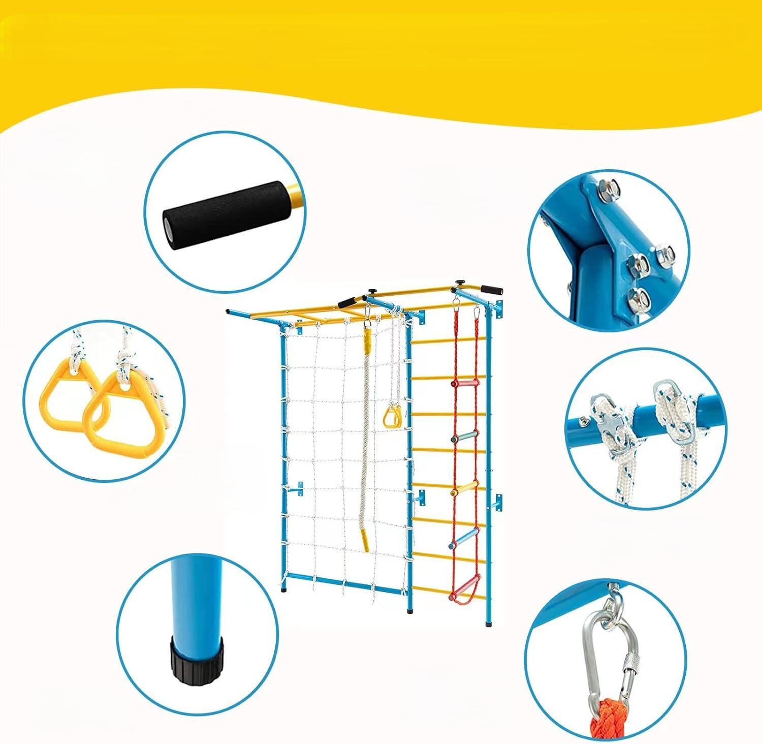 Smart Plus Sprossenwand mit Kletternetz 7/7