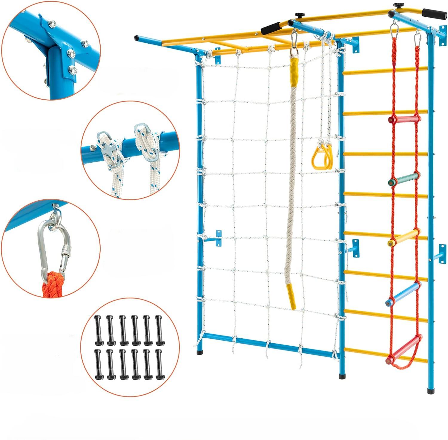 Smart Plus Sprossenwand mit Kletternetz 6/7