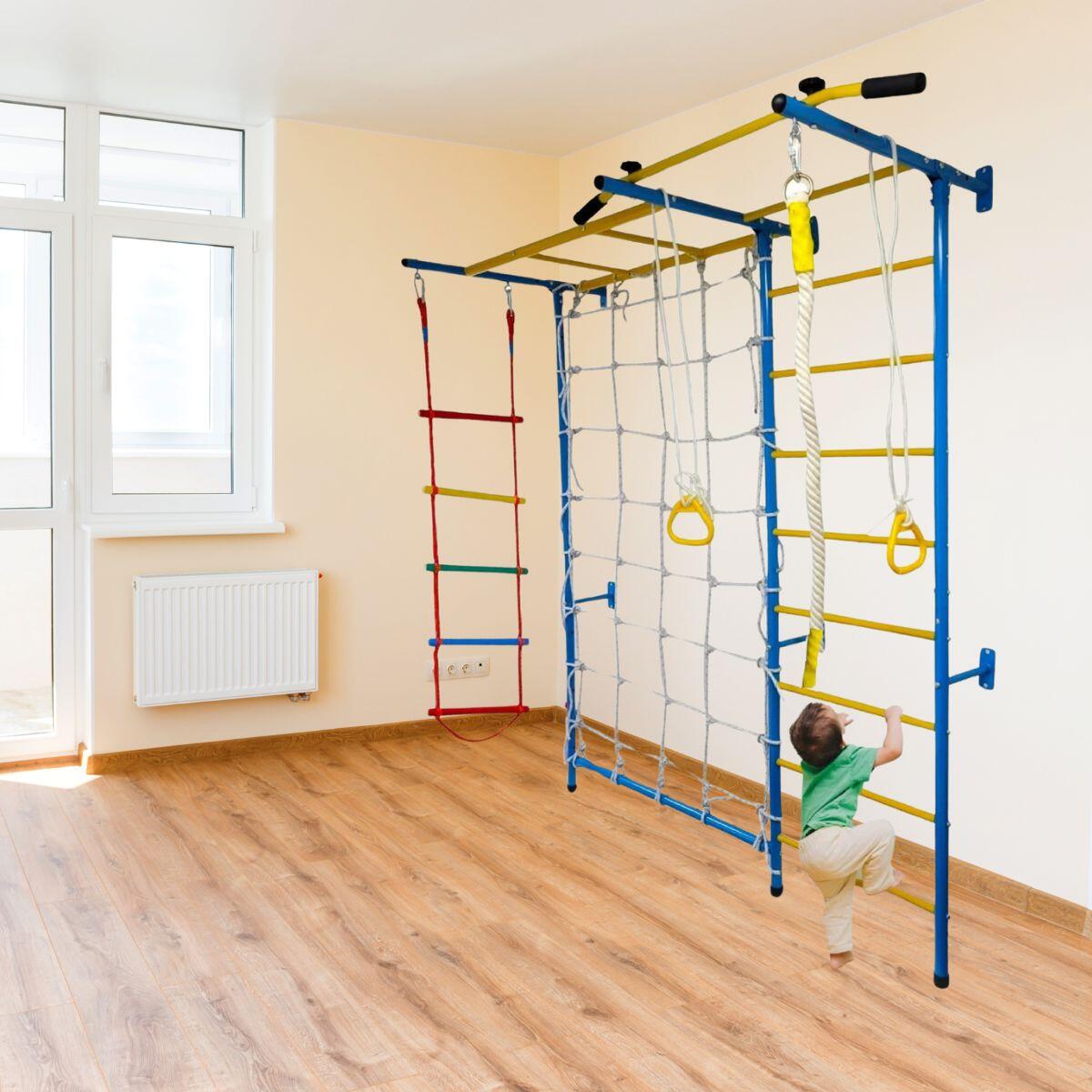 Smart Plus Sprossenwand mit Kletternetz 2/7