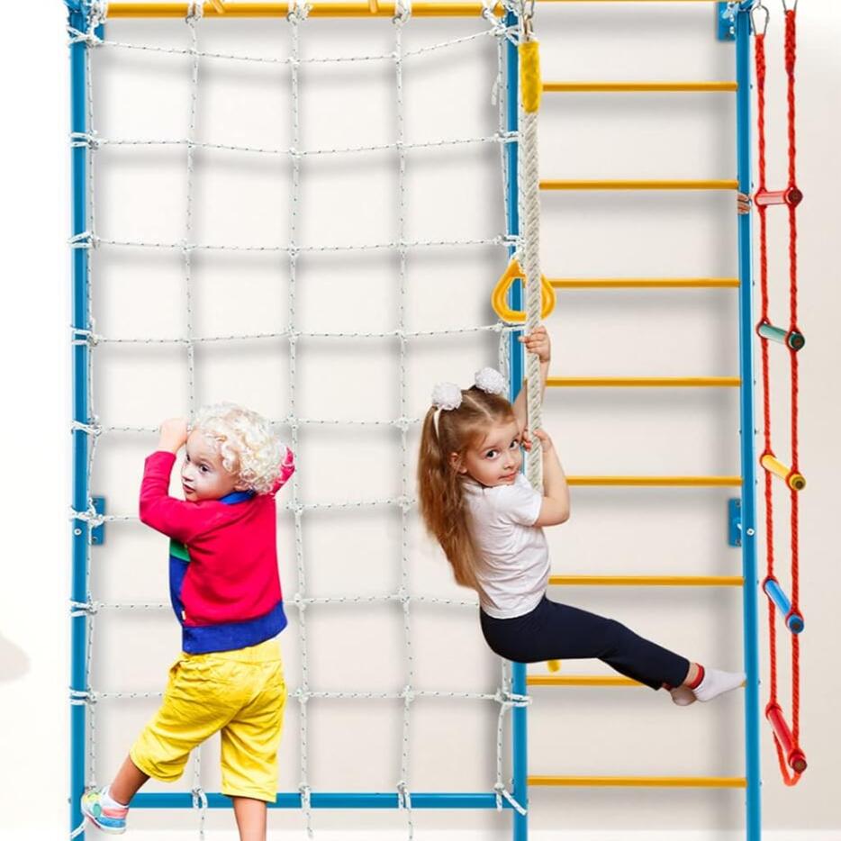 Smart Plus Sprossenwand mit Kletternetz 4/7