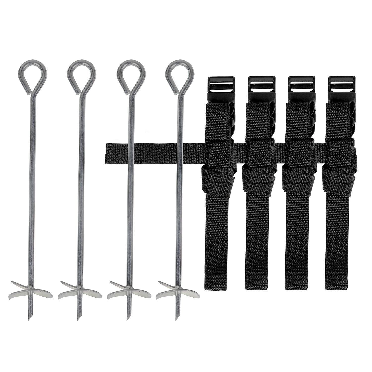 Virtufit - Ensemble D'Ancrage Pour Trampoline - 305 Et 366 Cm - Kit Fixation Au Sol - Taille Unique - Decathlon