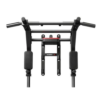 Fitness optrekstang dip station 2-in-1 wandmontage x-sport zwart