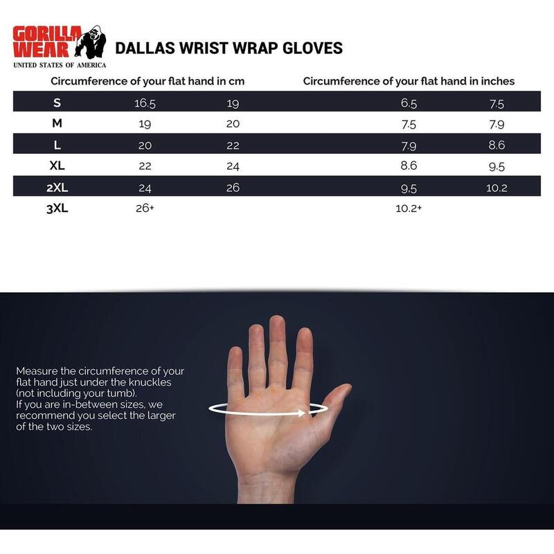 Dallas Wrist Wrap Gloves - Zwart