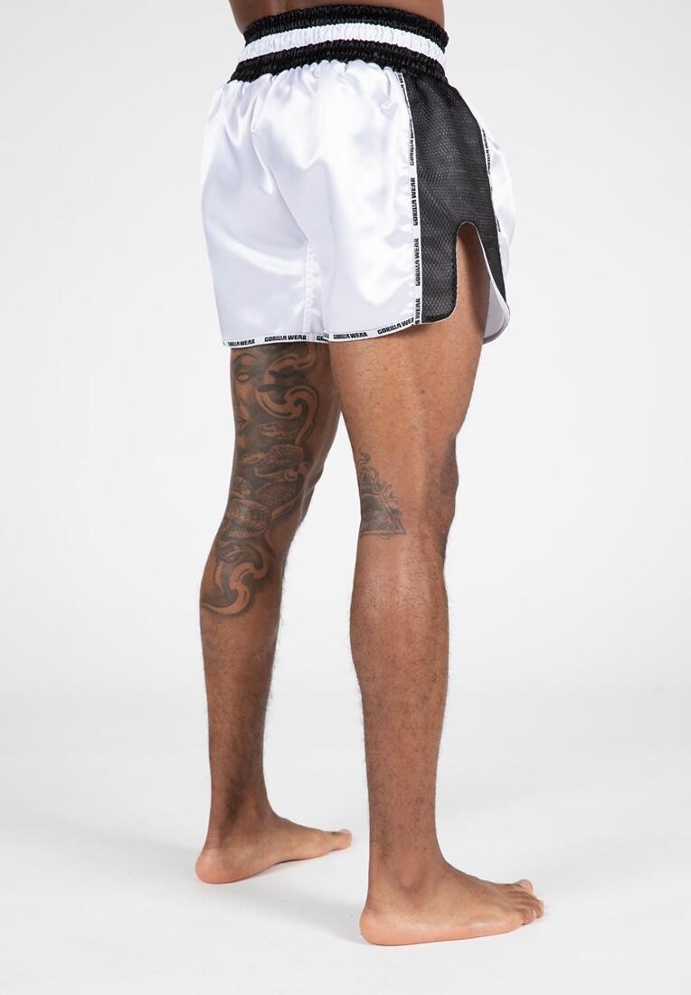 Piru Muay Thai Pantaloncini - Bianco/Nero 6/6