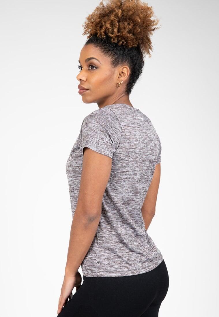 Elmira T-shirt à col en V - Grau Melange 2/7