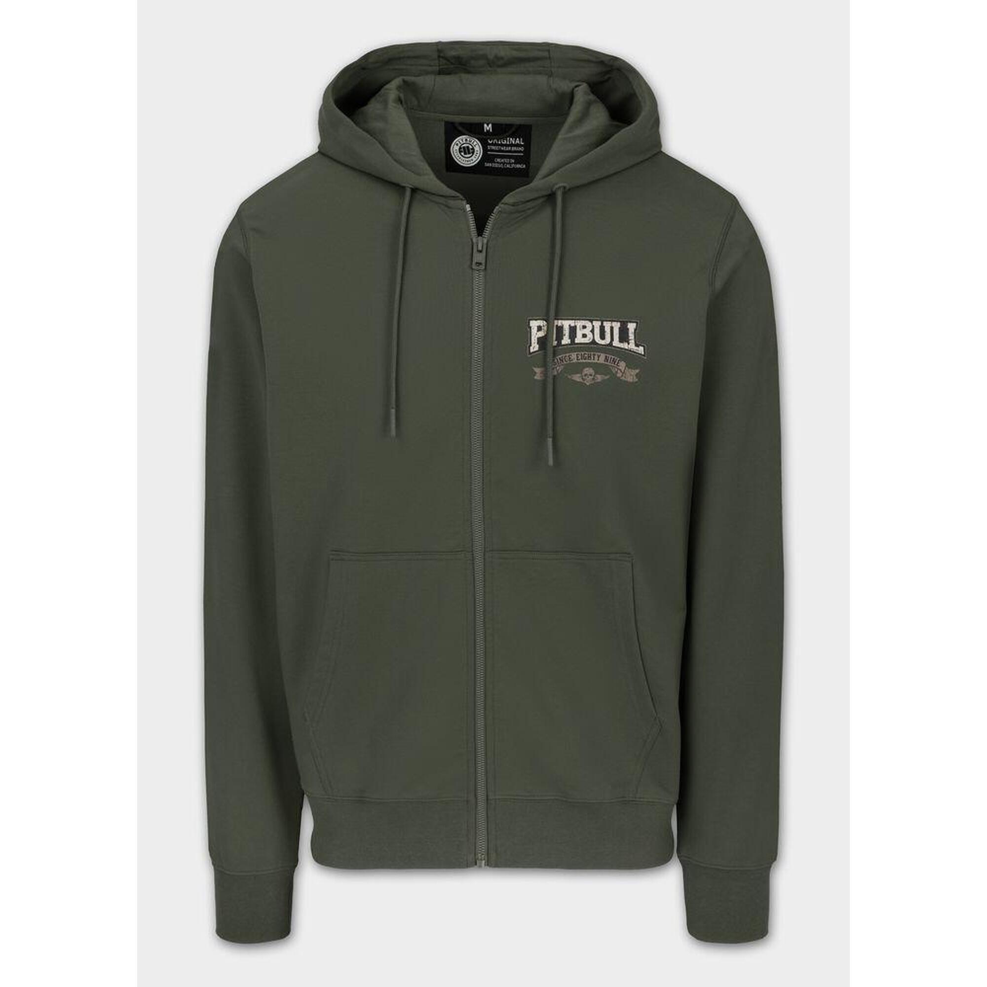 Pitbull - Sweat-shirt À Capuche Zippé Pitbull Troublemaker Pour Homme - Sweat-shirt - Vert - Decathlon