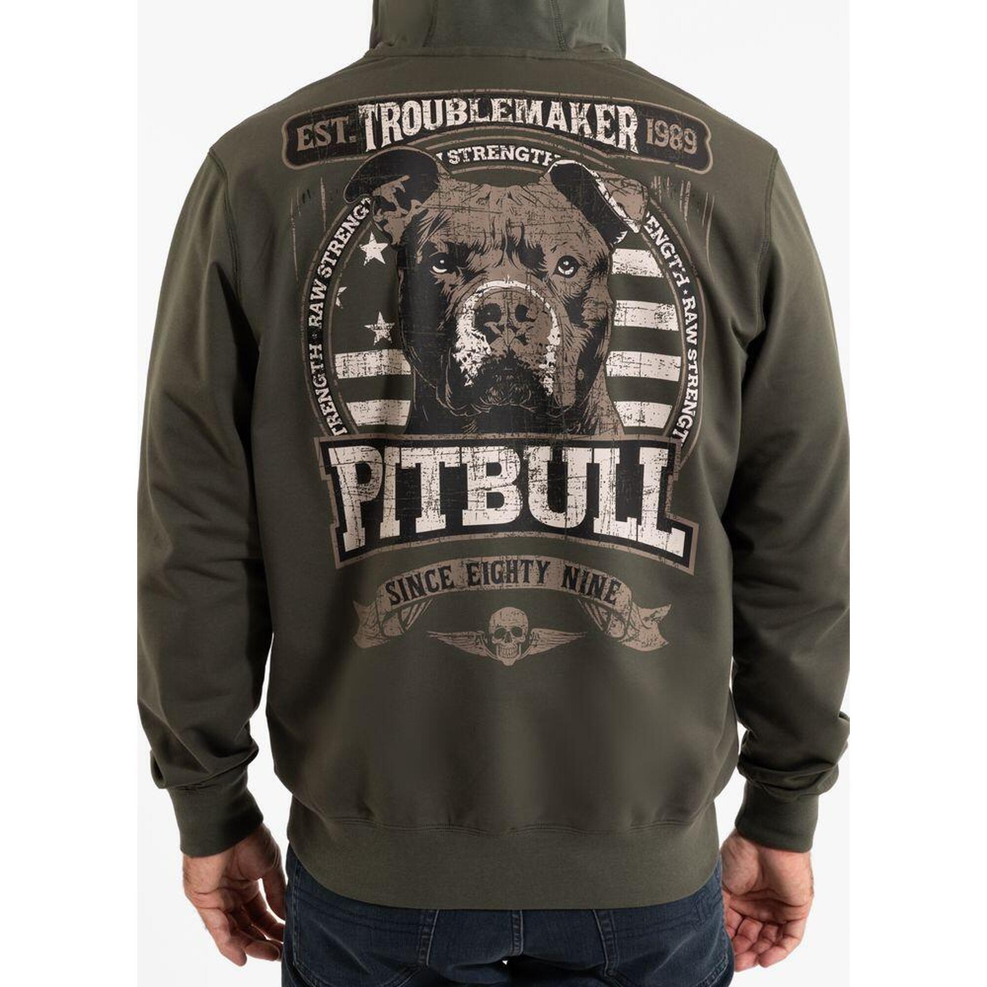 Hanorac cu glugă și fermoar pentru bărbați Pitbull Troublemaker
