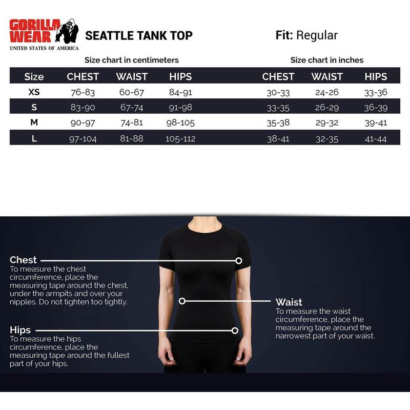 Seattle Top bez rękawów - Czarny
