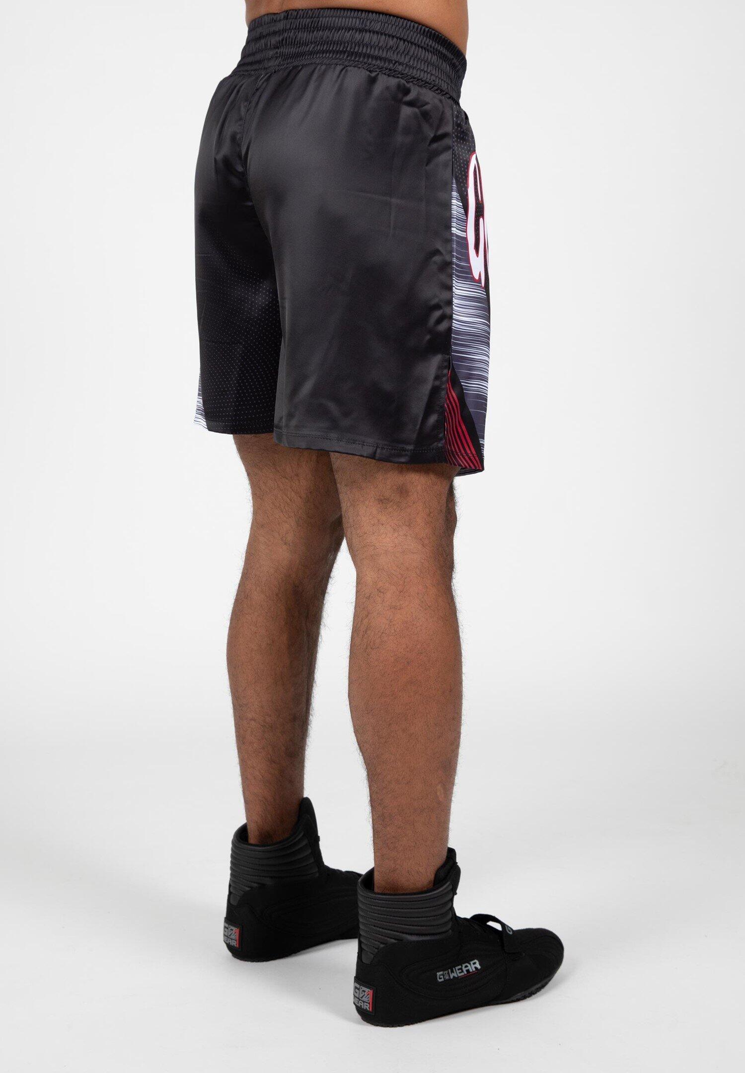 Clayton Boxing Kurze Hosen - Schwarz/Rot 3/6