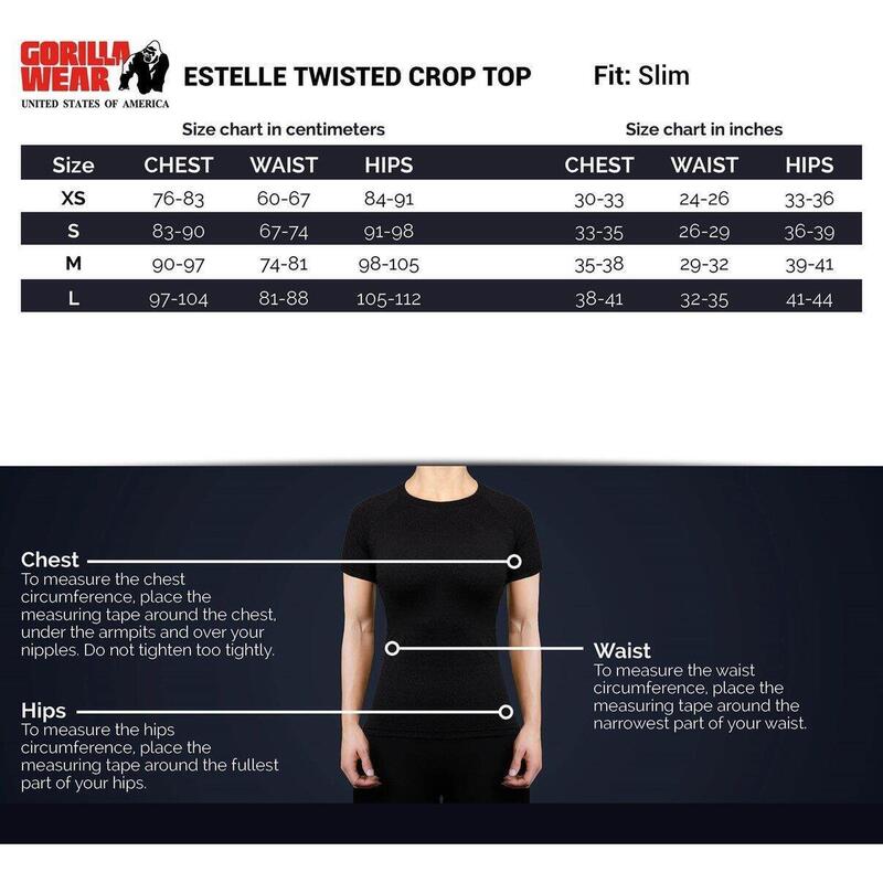 Estelle Skręcone Crop Top - Czarny