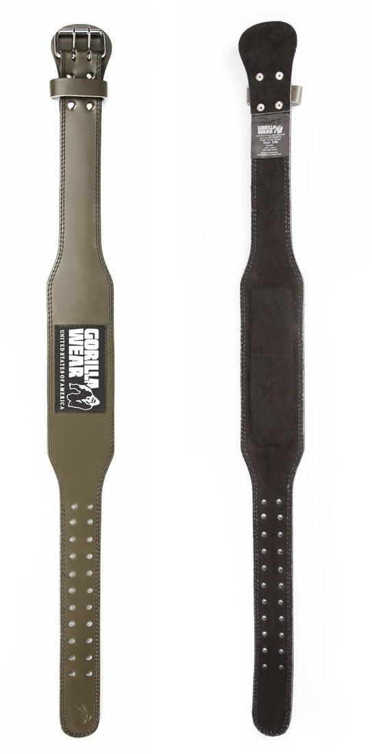 4 Inch Padded Leather Lifting Belt - Legergroen 3/6