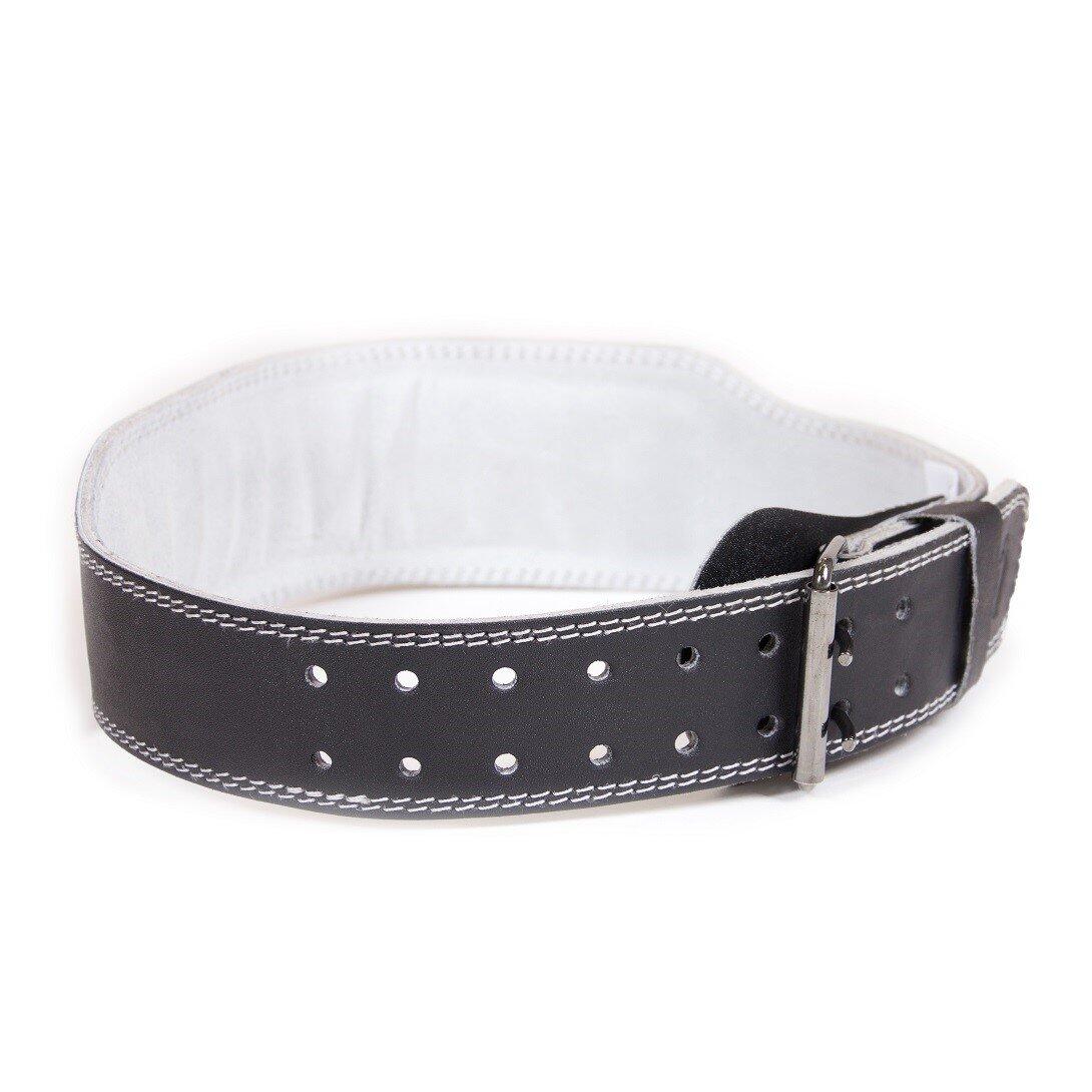 Cuir rembourré de 4 pouces Ceinture de levage - Noir/Grau -  S 2/6