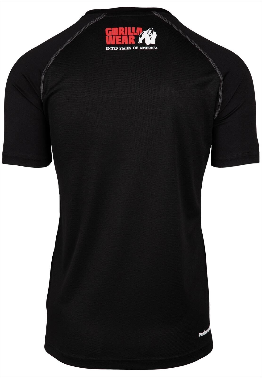 Camiseta Musculación Manga Corta Hombre GORILLA WEAR Performance Negro 3/7