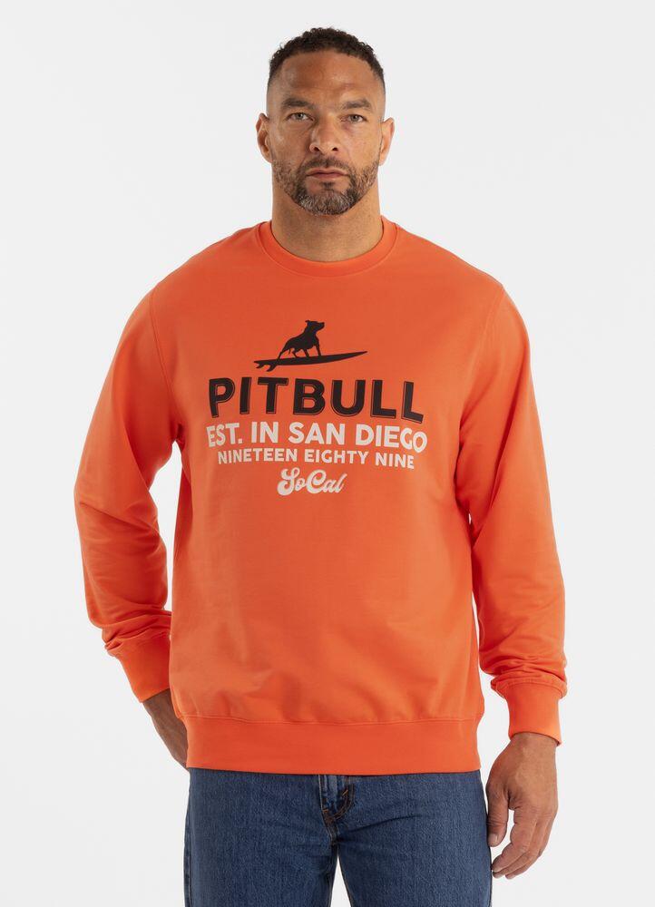 Felpa girocollo da uomo con stampa Pitbull Surfing Dog 3/6