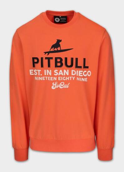 Pitbull Surfing Dog Sweatshirt mit Rundhalsausschnitt für Herren