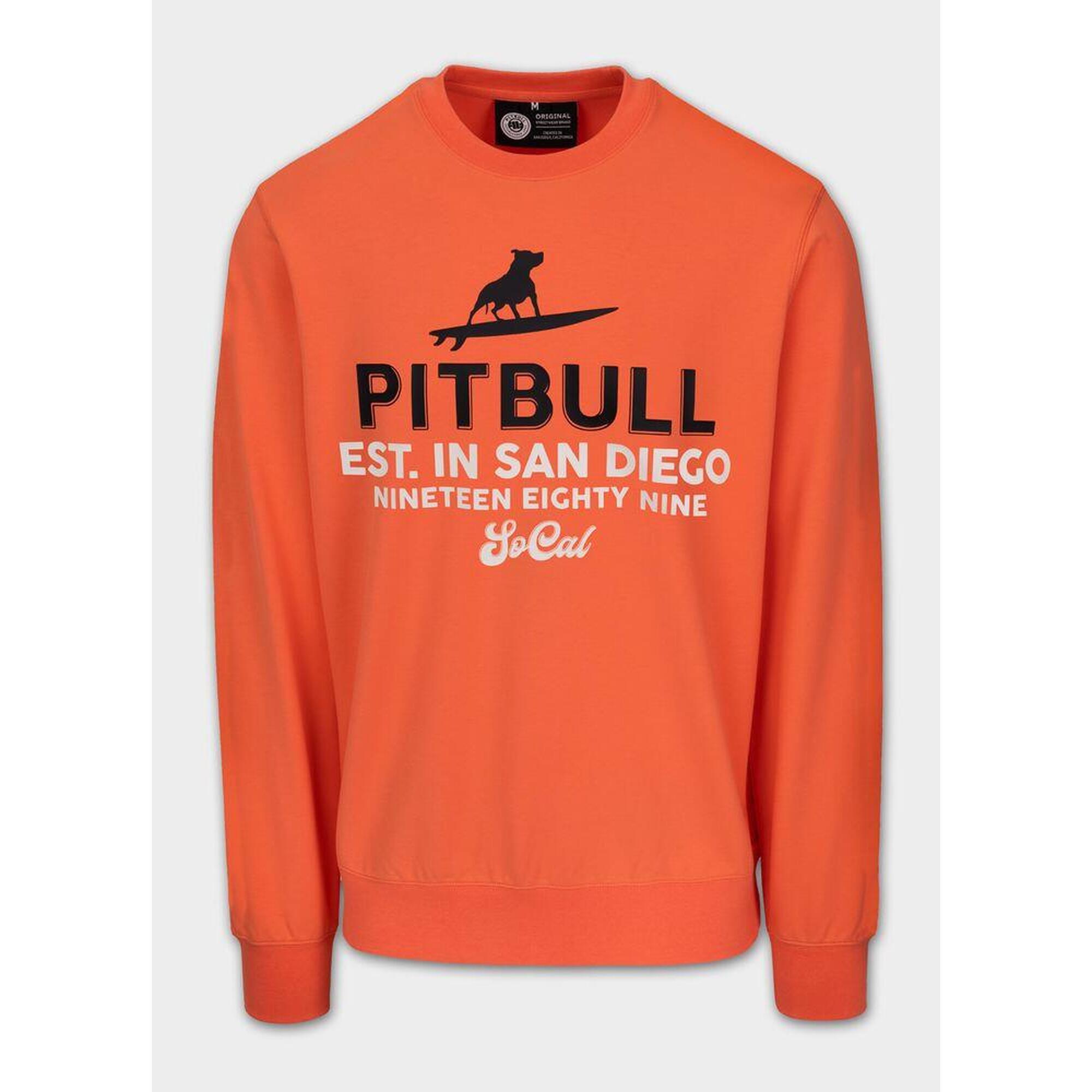 Pitbull - Sweat-shirt Ras Du Cou Pour Homme Avec Motif Pitbull Surfeur - Sweat-shirt - Rose - Decathlon