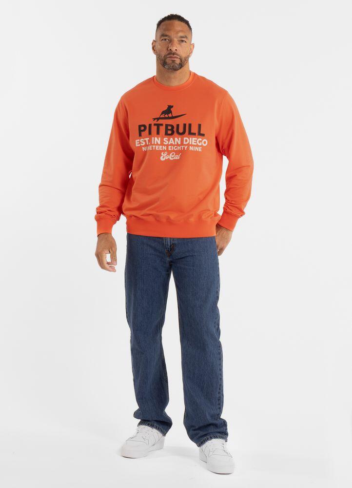 Felpa girocollo da uomo con stampa Pitbull Surfing Dog 5/6