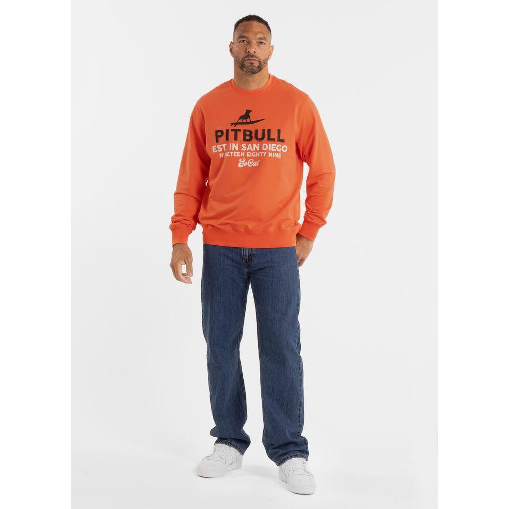 Hanorac pentru bărbați Pitbull Surfing Dog Crewneck