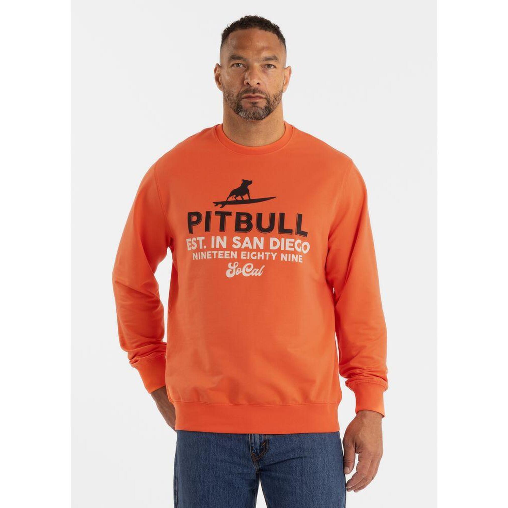Hanorac pentru bărbați Pitbull Surfing Dog Crewneck