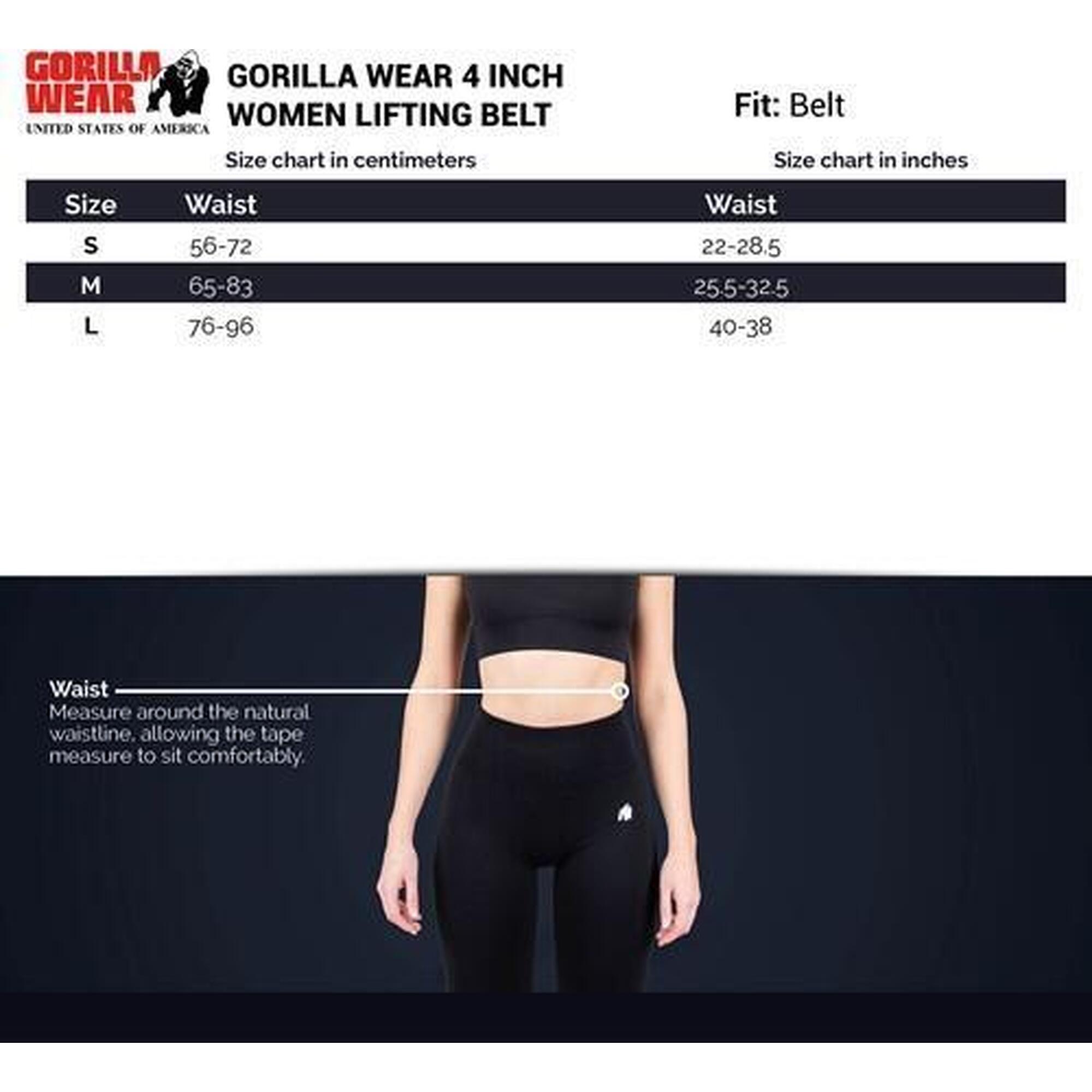 Ženský zvedací pás Gorilla Wear 4"
