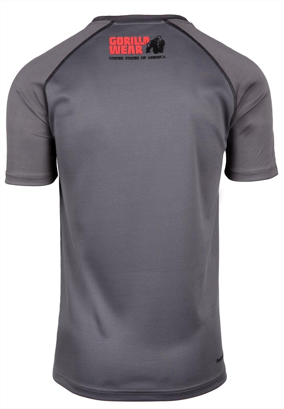 Camiseta Musculación Manga Corta Hombre GORILLA WEAR Performance Gris 4/6