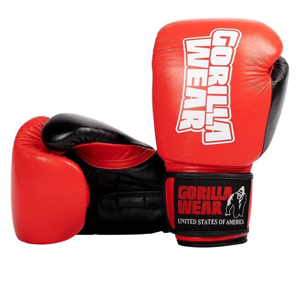 Ashton Pro Guanti da boxe - Rosso/Nero - 18oz 4/6