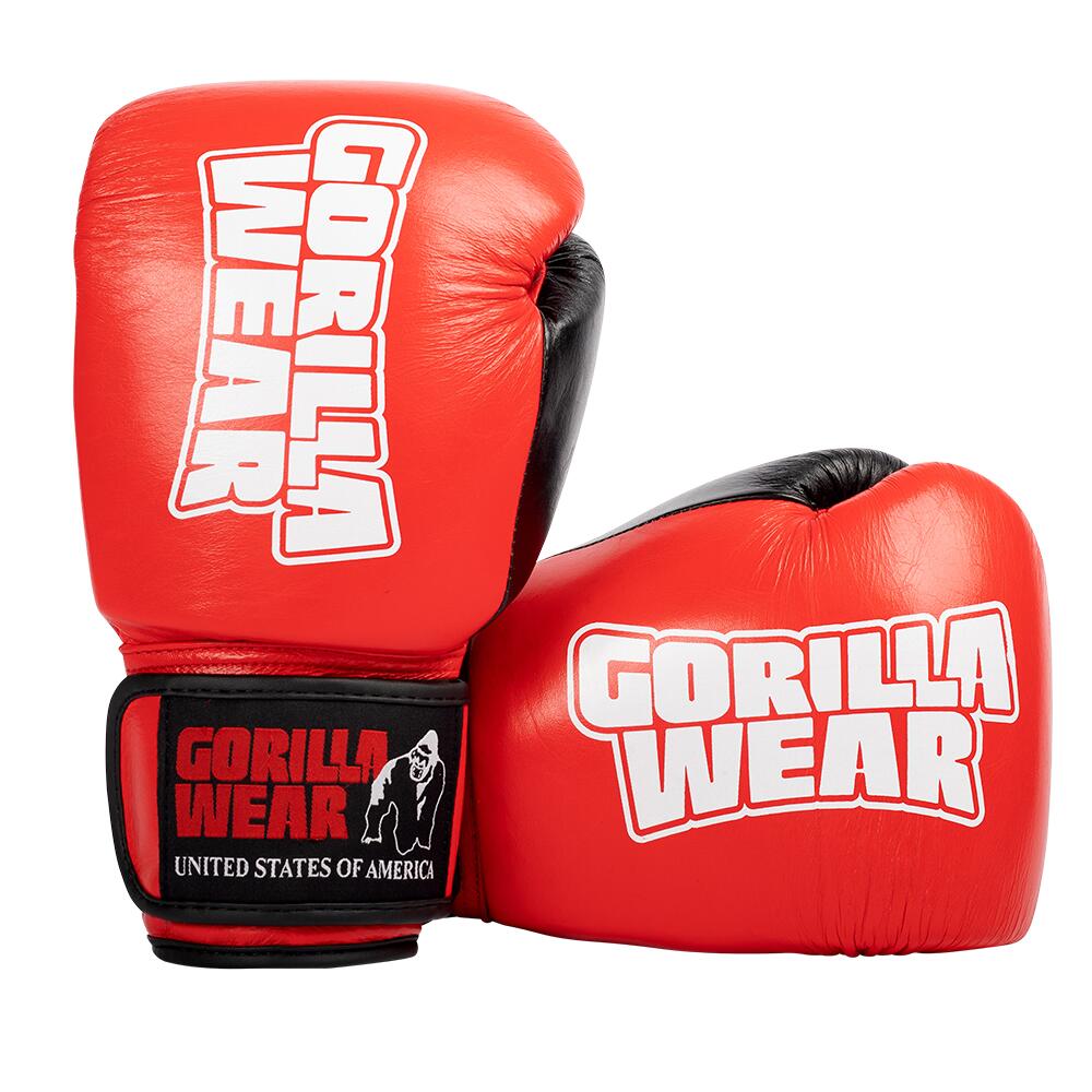 Ashton Pro Guanti da boxe - Rosso/Nero - 18oz 3/6