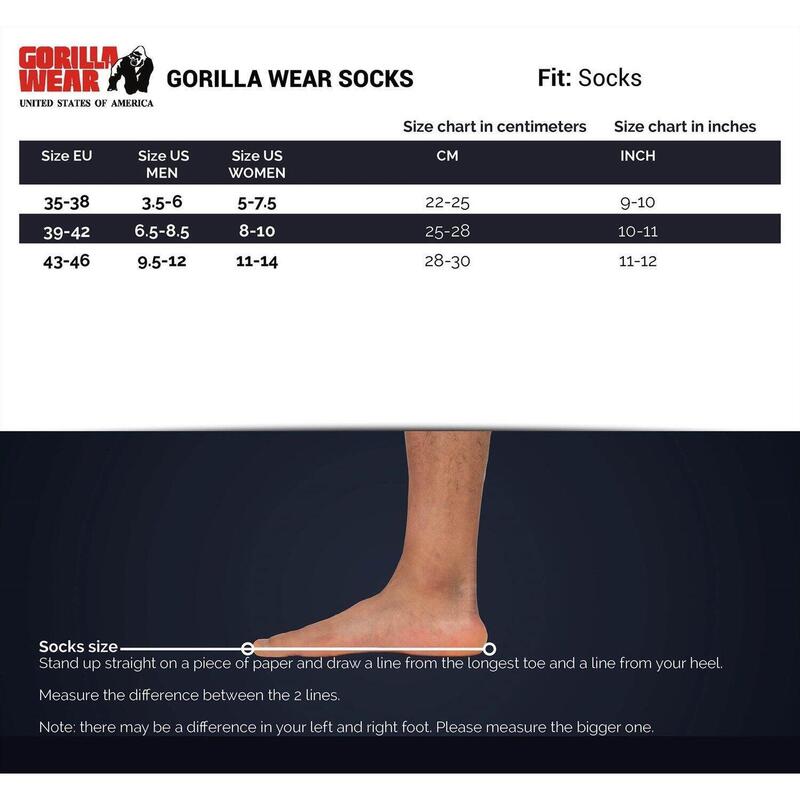 Sosete Quarter Gorilla Wear 2-pack - Alb