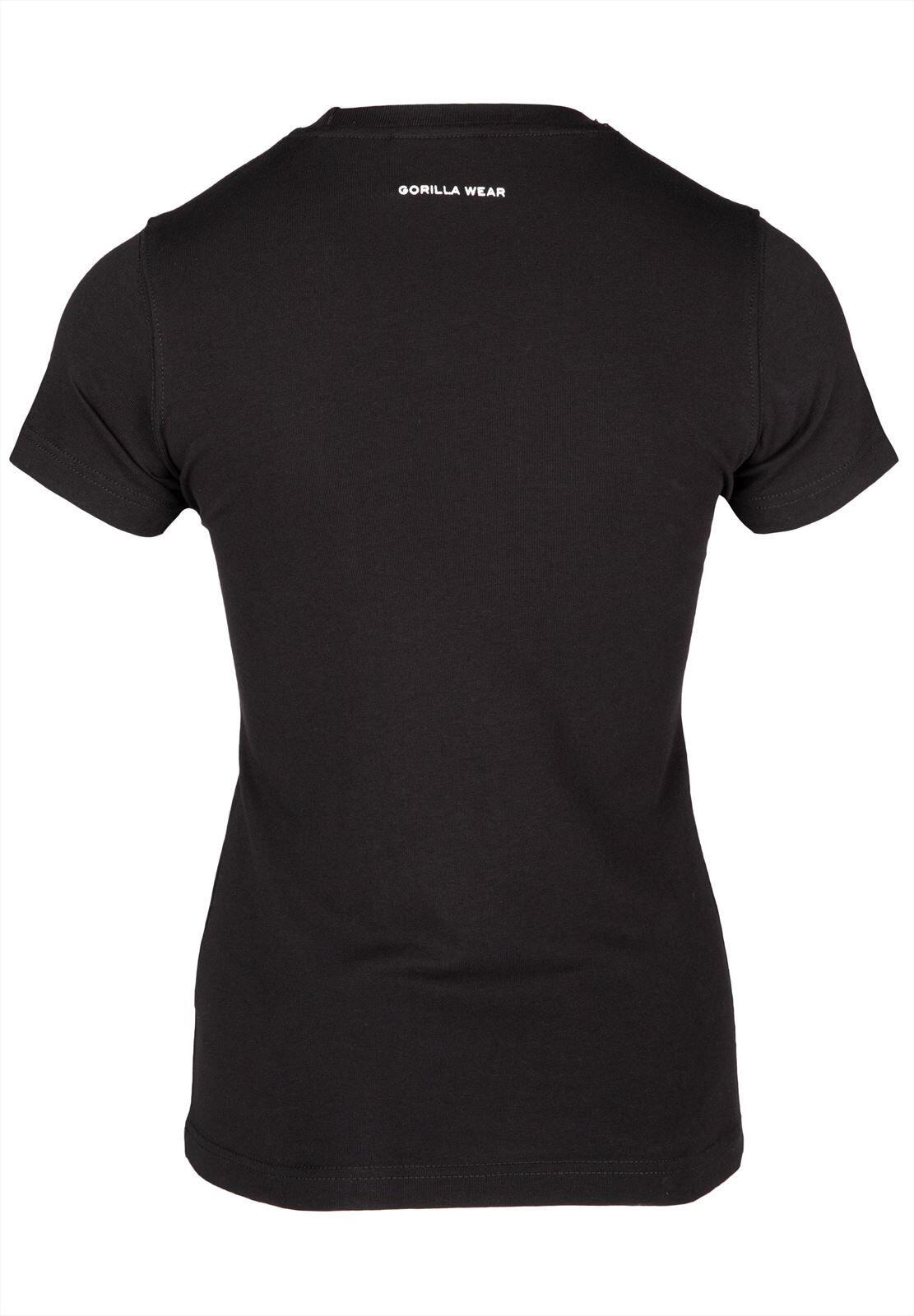 Camiseta Musculación Manga Corta Mujer GORILLA WEAR Estero Negro 4/6