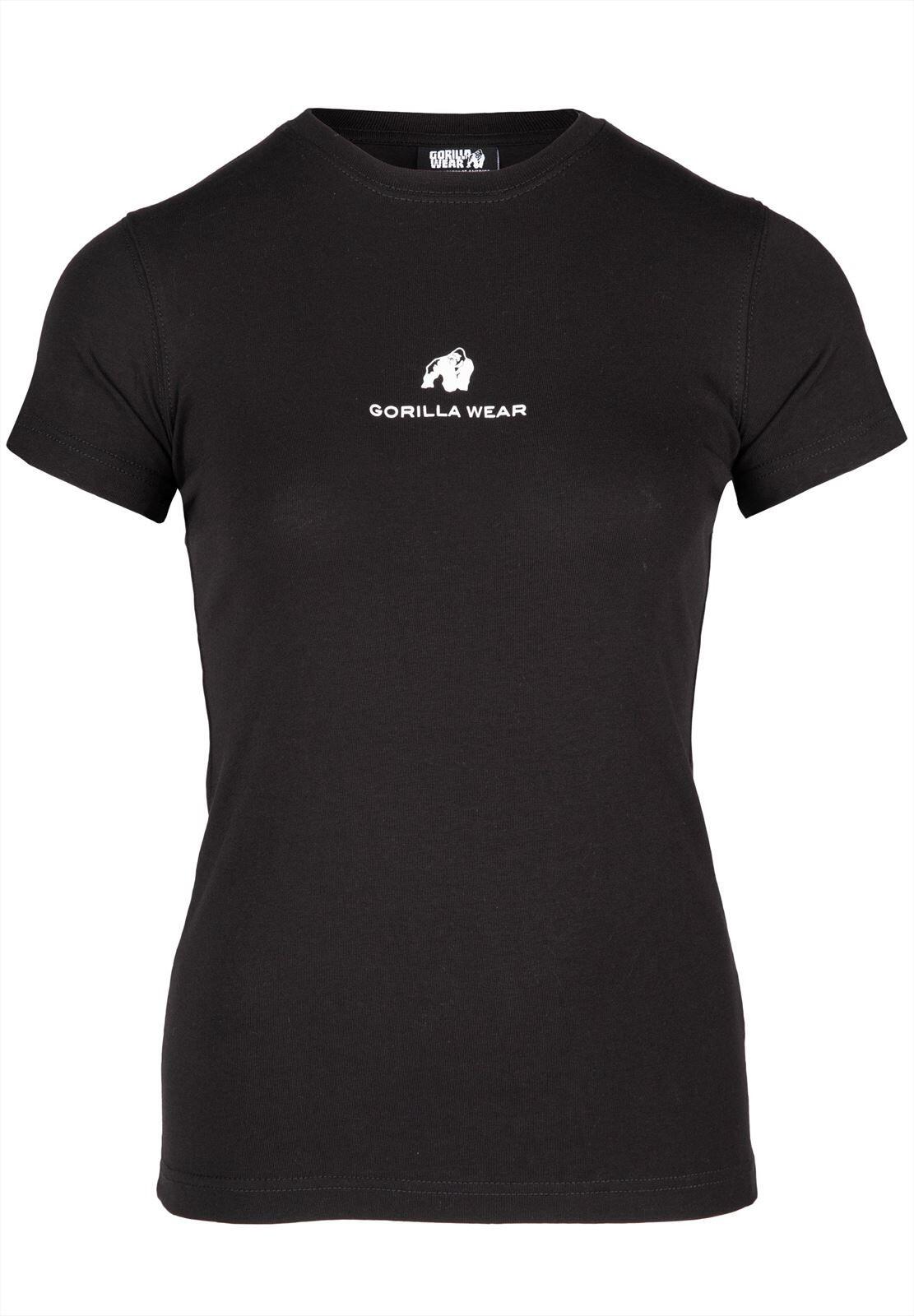 Camiseta Musculación Manga Corta Mujer GORILLA WEAR Estero Negro 3/6