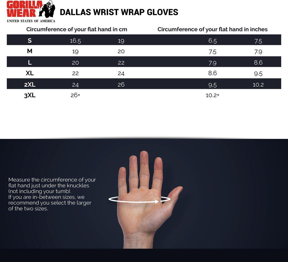 Dallas Wrist Wrap Gloves - Zwart 4/6