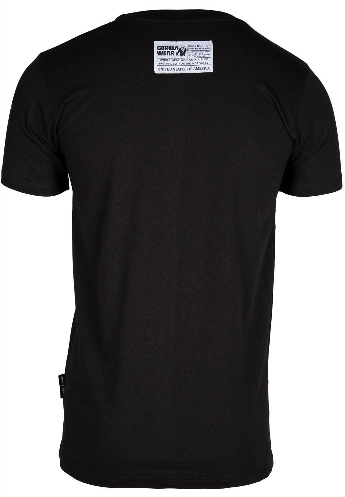 Camiseta Musculación Manga Corta Algodón Hombre GORILLA WEAR Classic Negro 4/7
