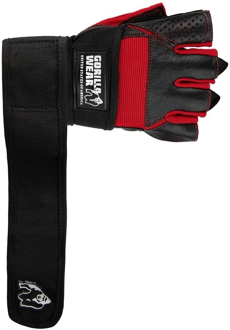 Dallas Wrist Wraps Gloves - Noir/Rouge 3/6